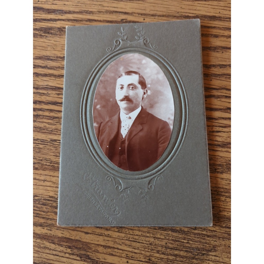 Antique Cabinet Card Man Gentleman Photo Victorian Portrait Schenectady NY